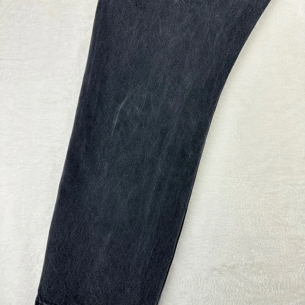 Levi's 505 Jeans Mens Regular Fit W36 L30 Black Straight Leg Denim Cotton Pants